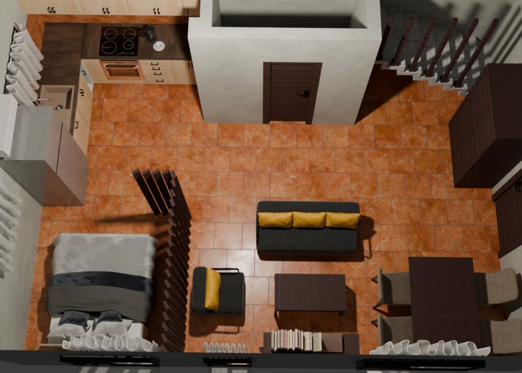 Ground floor (studio) 3d